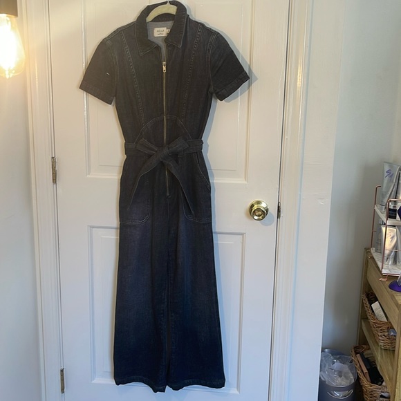 Alice + Olivia Pants - Alice and Olivia denim jumpsuit